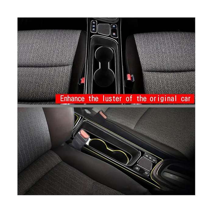 1set Car Water Cup Holder Decor Frame Center Console Water Cup Holder Decoration Cover Trim for Yari