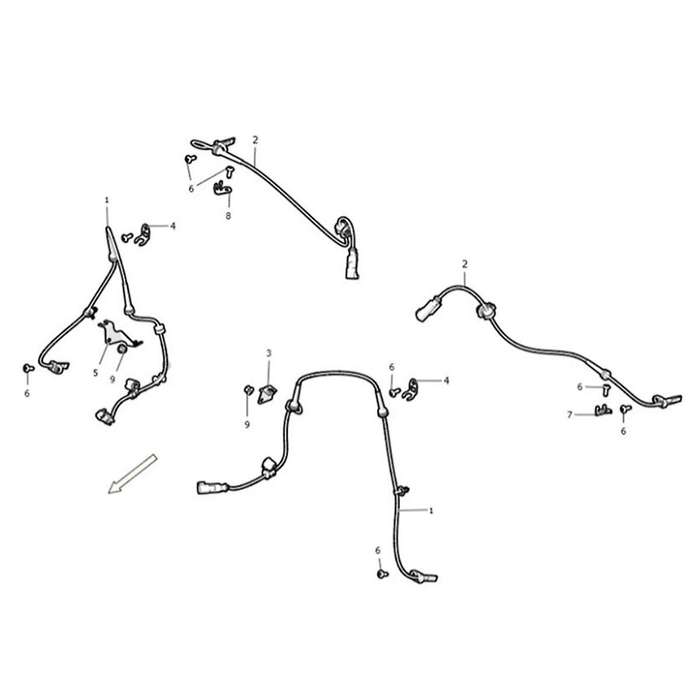 1Set Front Rear Wheel Speed Sensor 6009167-00-A 6006366-00-B for Model S 2012-2016 ABS Sensor 600916