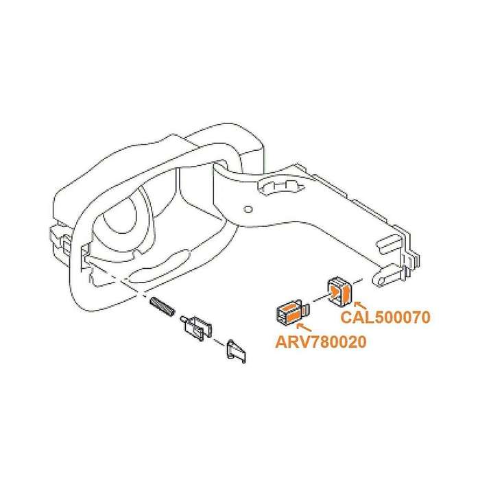 1set Gas Fuel Door Latch Clip Spring Repair Kit for Lr3 Lr4 Sport Lr 3/4 Arv780020