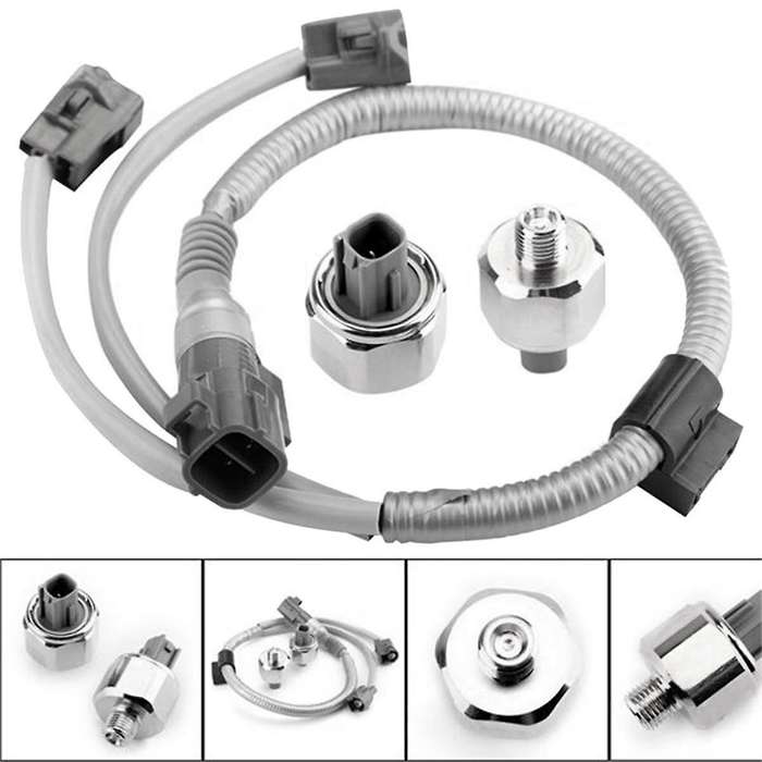 1Set Knock Sensor+Wire Harness for - Sienna- 89615-12090 82219-33030 82219-07010