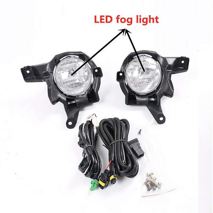1Set LED Fog Light Front Bumper Light Fog Lamp Assembly Wires Harness Switch Accessories for 2013-20