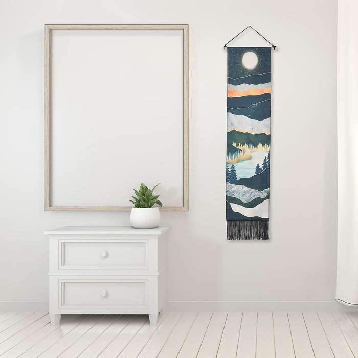 1Set Narrow Tapestry Wall Hanging Long Landscape Painting Nature Landscape Tapestry for Home Bedroo