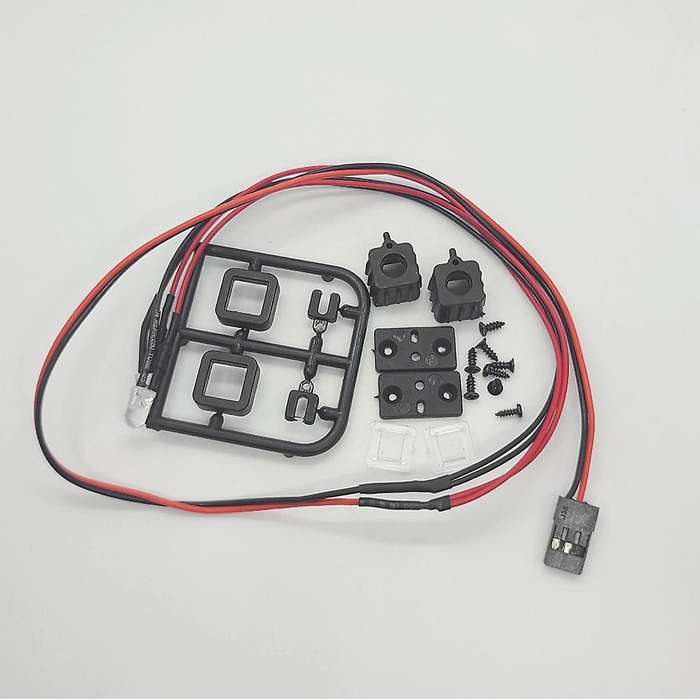 1Set RC Car Roof Light Luggage Rack LED Spotlight Plastic Base for SCX24 1/24 1/12 1/16 RC Car Acces