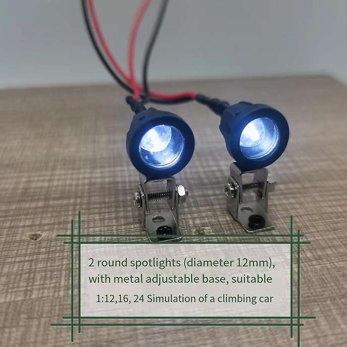 1Set RC Car Roof Light Luggage Rack LED Spotlight Kit for SCX24 1/24 1/12 1/16 RC Car Accessories Ro