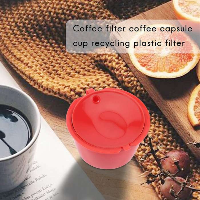 1Set Refillable Coffee Capsules Pods Reusable Coffee Filter Plastic with Spoon Brush High Quality R