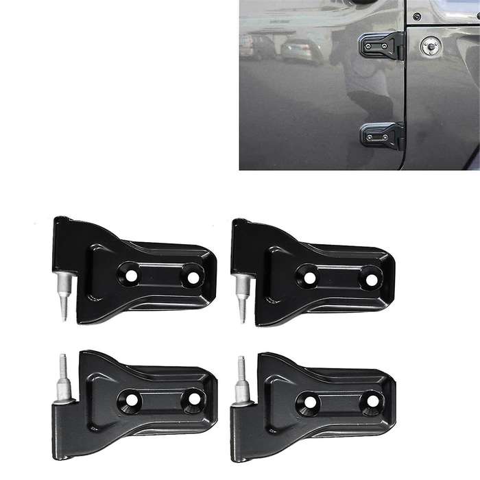 1set/4pcs Car Body Door Hinge Kit for Wrangler Jl 2dr 2018+ Side Door Hinges Cover Trim Long Top and