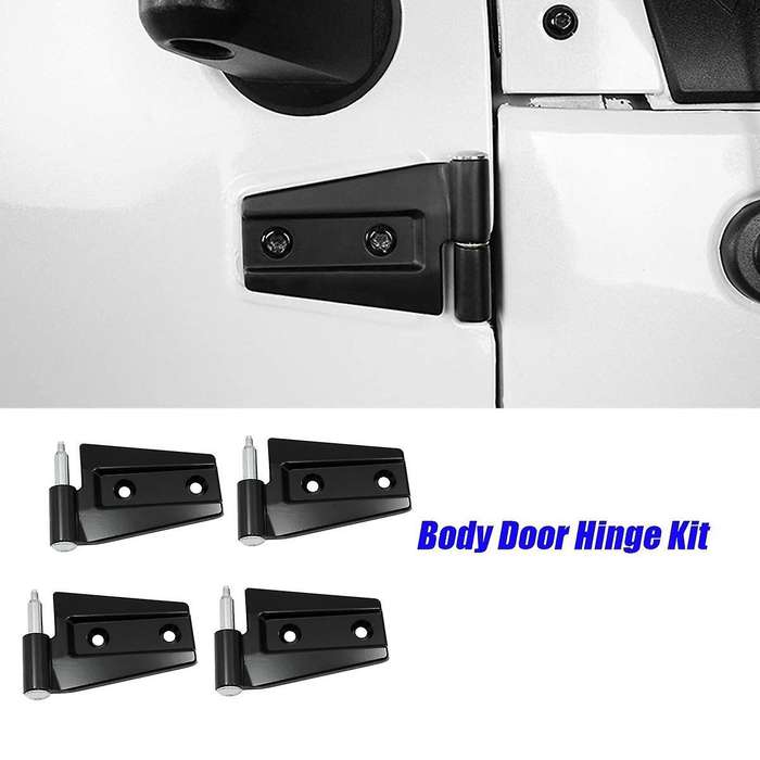 1set/4pcs Car Door Hinge Kit for Wrangler Jk 2dr 2007-2018 Body Door Side Hinges Cover Trim