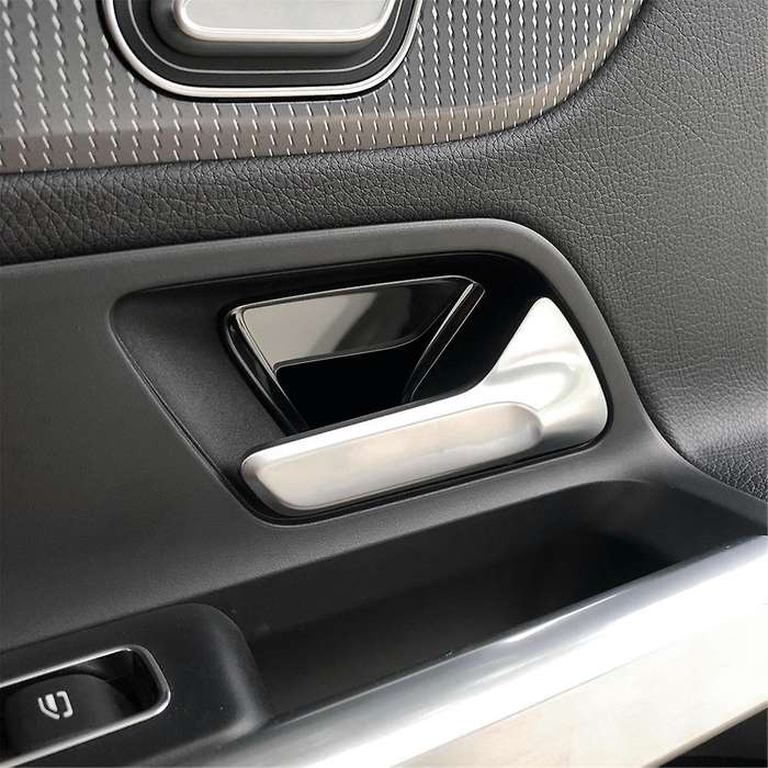 1Set/4Pcs Inner Door Handle Bowl Trim Cover Sticker for EQB/ EQA/GLA//B-Class 2020-2024 A