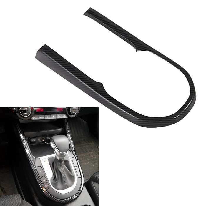 1x for Forte Cerato 2019 2020 2021 Carbon Fiber Gear Shift Box Cover Trim Molding Decoration Frame