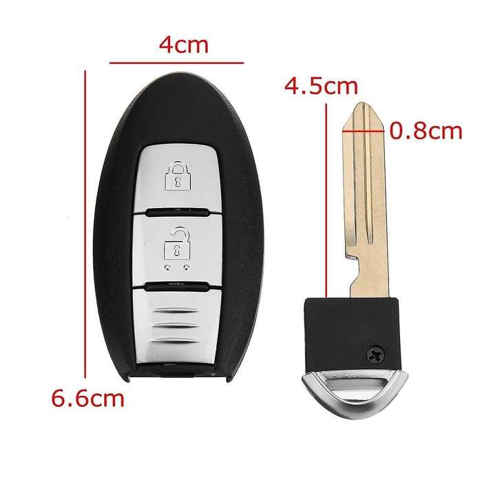 2 Button Car Key Remote Smart Key Case J458 for 433mhz 46 Chip Pi970 Battery