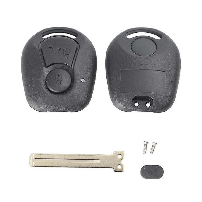 2 Buttons Remote Key Shell for Actyon Kyron Rexton Uncut Blade Key Fob Cover Case Replacement ,B