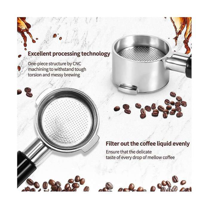 2 Ears 51mm Bottomless Portafilter with Filter Basket for Ecp3420/ec155/bco430/ec260 Espresso Machin