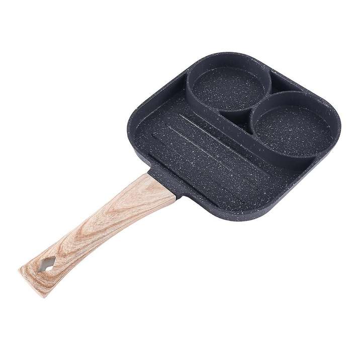 2 Hole Frying Pot Pan Thickened Omelet Pan Non-stick Egg Pancake Steak Pan Cooking Egg Ham Pans Bre