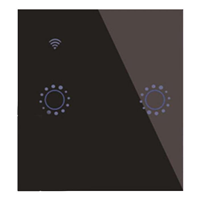 2 Gang Contact Light Switch Wifi Smart Home Wall Dual Control Switch / EU/ UK Standard for Google Ho
