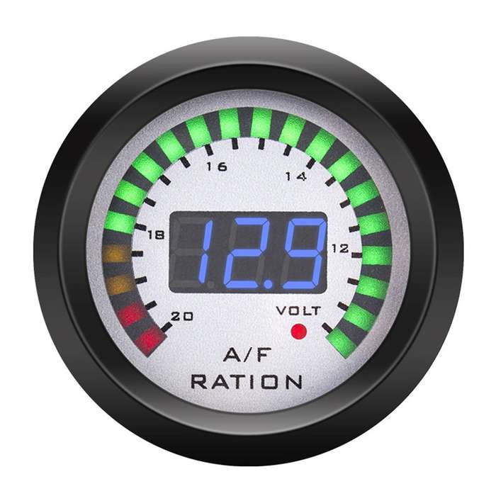 2 In 1 Air Fuel Gauge Voltmeter 12v 52mm Digital Car Afr Volt Meter Indicator Voltage Gauge with O2