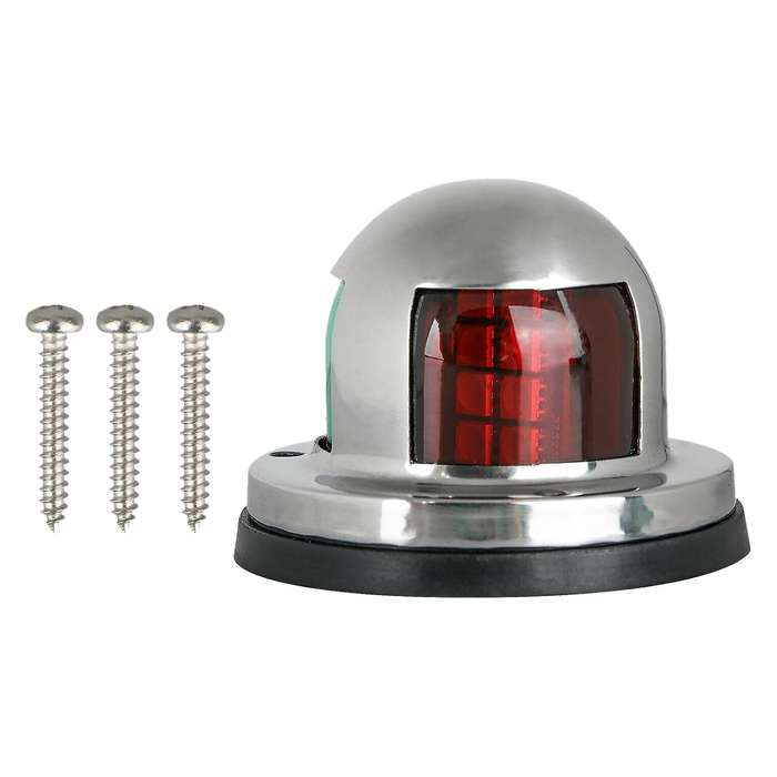 2 IN 1 Marine Boat Yacht Pontoon 12V Stainless Steel LED Bow Navigation Lights
