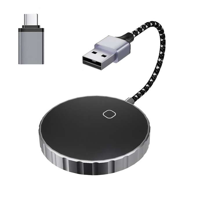 2 in 1 Wireless Carplay Auto Adapter, Fast Carplay Wireless Adapter Convert Wired to Wireless Carpl