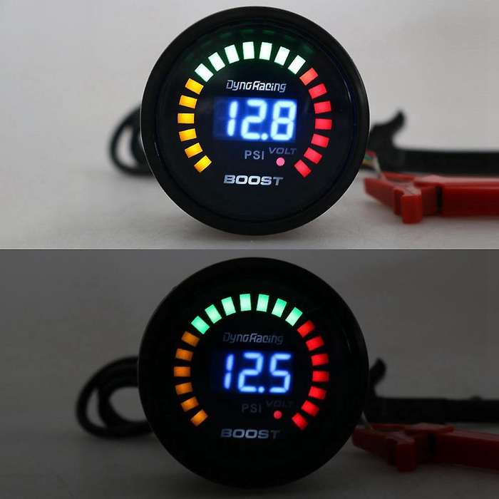 2 Inch 52mm Car Digital Analog LED Electronic Psi Turbocharger Meter