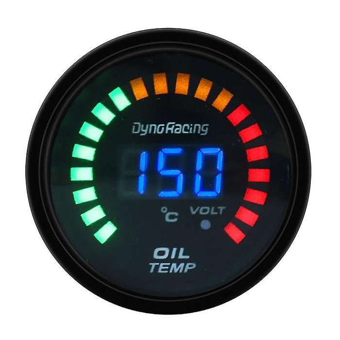 2 Inch 52mm Car LED Digital / Analog Oil Temp Temperature Gauge Meter Smoke Lens