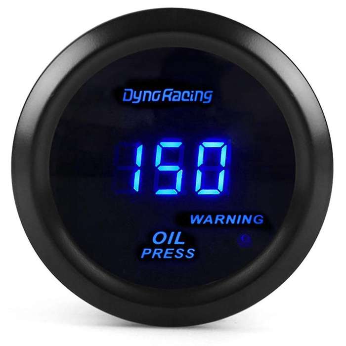 2 Inch 52mm Knob Type Plastic Installation Digital Display Oil Pressure Gauge