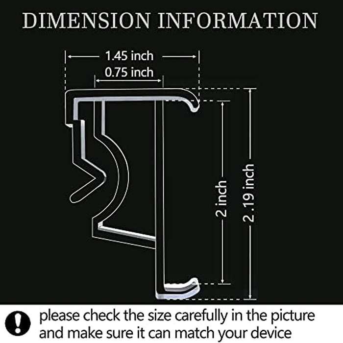 2 Inch Clear Blind Clips for Valance, Hidden Valance Clips(12 Pieces)