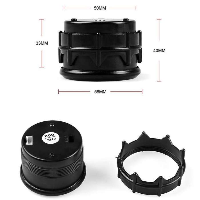 2 Inch 52mm Knob Type Plastic Mount Digital Display Voltmeter