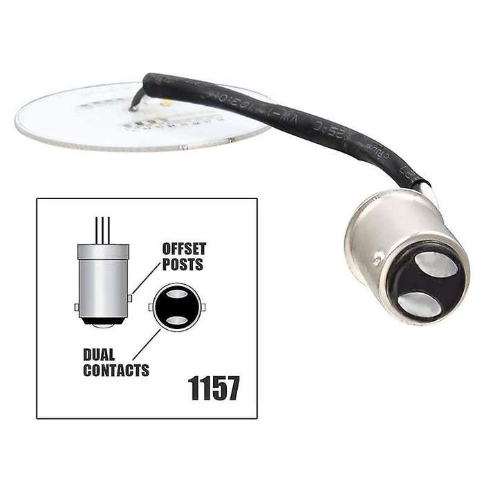 2 Inch LED Turn Signals Light, 1157 Amber Turn Signal Bulb White Running Light, 2 PCS Smoke Lens Cov