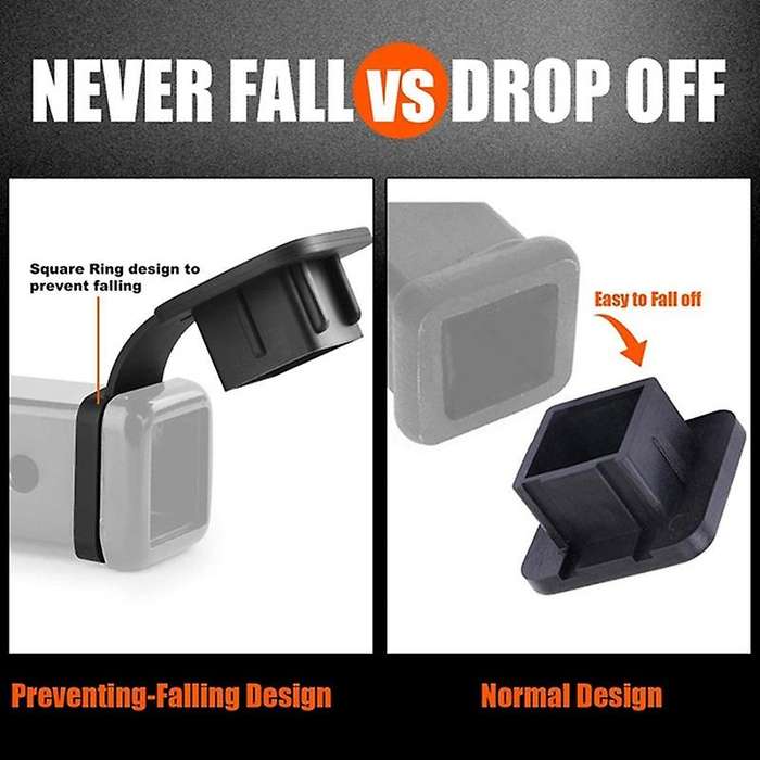 2 Inch Trailer Hitch Cover Plug Tow Cap for Rubber Receiver PT228-35960-,2PCS