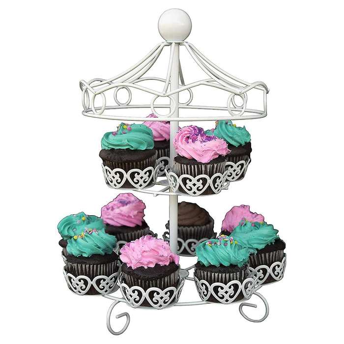 2 Layer-12 Count Cupcake Stand Holder Display Wedding Cake Cup Display Stand
