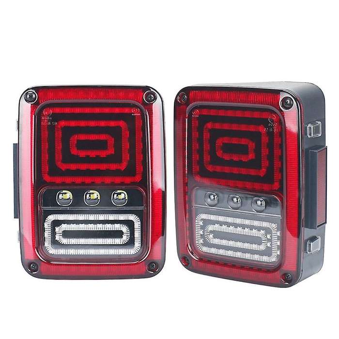 2 Led Rear Tail Light Brake Reverse Turn Signal Lamp for Jk Euro(Eu Plug)