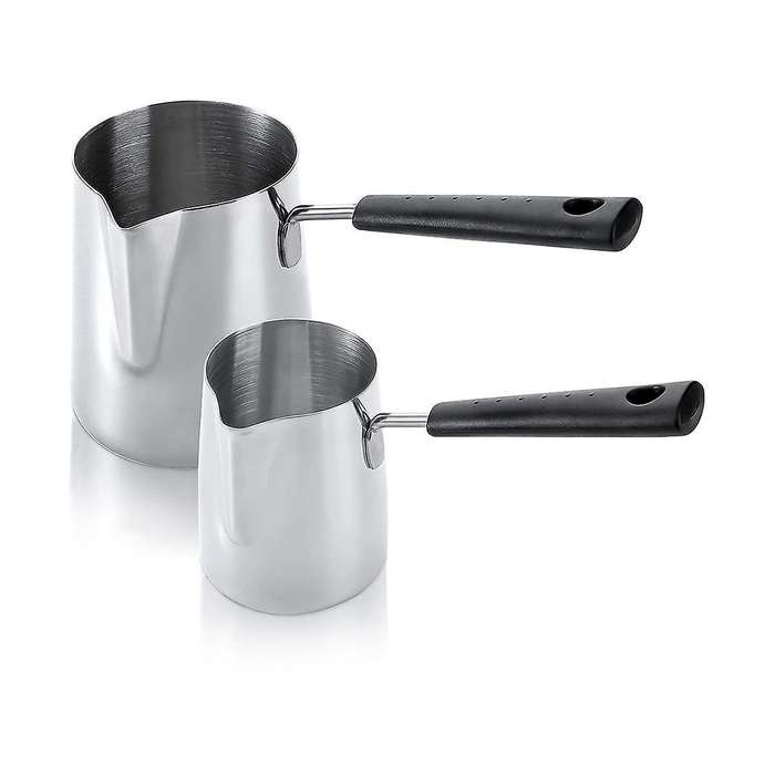 2 Milk Warmer Pot, Coffee Pot, Stovetop Chocolate Melting Pan, Coffee Maker for Sauce Heating
