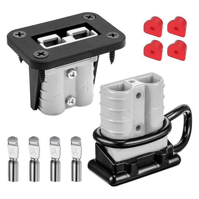 2 Pack 6-10 Gauge 12V to 36V Battery Quick Connect/Disconnect with Mounting Bracket 50A Wire Harnes