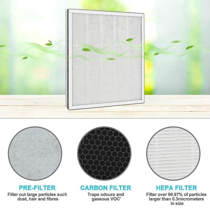 2 PACK Air Purifier Replacement True HEPA and High-Efficiency Activated Carbon Filters Set for Vital