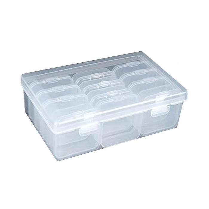 2 Pack Bead Organizers Box Clear Mini Plastic Bead Storage Containers Transparent Storage Box with L