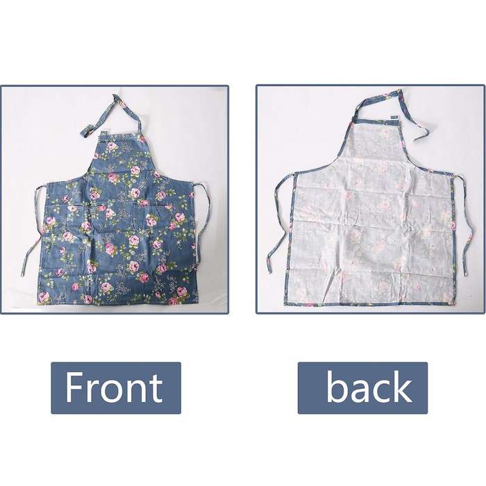 2 Pack Apronner Bib Aprons for Women Soft Cotton Linen Kitchen Cooking Chef Apron with Pockets Adju