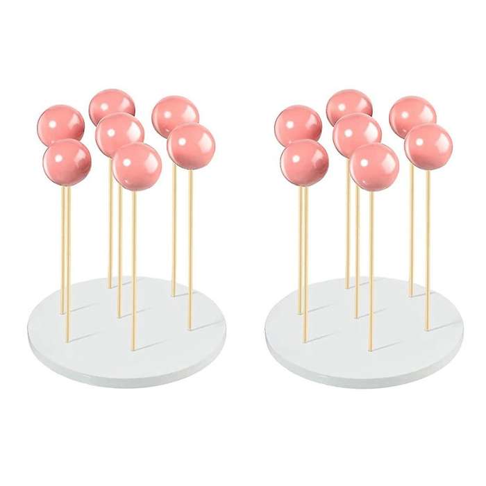 2 Pack Cake Stand - 7 Hole Lollipop Holder Display Round Or Sucker Stand for Wedding, Birthday Part