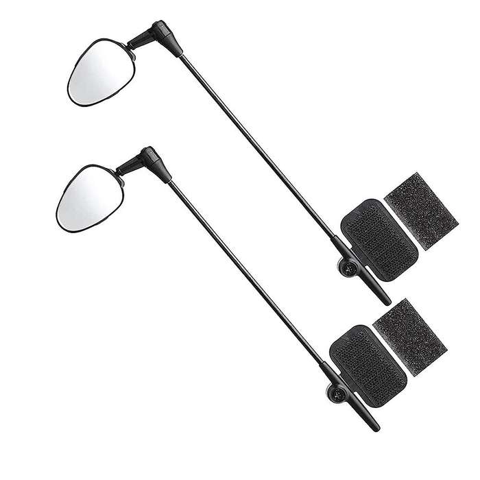 2 Pack Bike Helmet Mirror, Adjustable Bicycle Rear View Mirror Bike Mirror Lightweight for Cycling