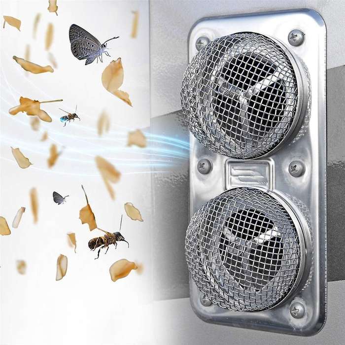 2 Pack Flying Insect Screen Stainless Steel Rv Furnace Vent Cover Mesh with Tools Camping Accessori