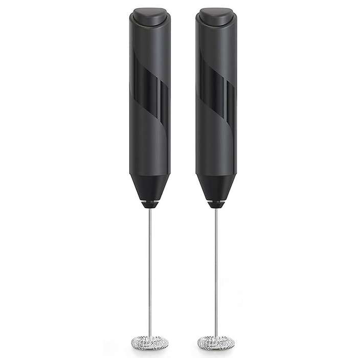 2 Pack Handheld Battery Operated Foam Maker for Coffee, Mini Mixer Electric Whisk, Frother Electric