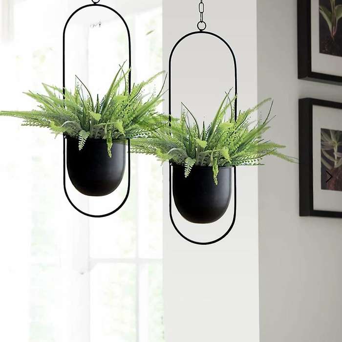 2 Pack Hanging Planters for Indoor & Outdoor Plant with 6 inch Pot Hanging Plant Holder, Plant Hang