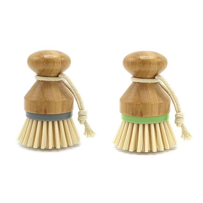 2 Pack Kitchen Cleaning Brush,detachable Bamboo Dish Brush for Cleaning Of Pots, Pans, Dishes, Sink