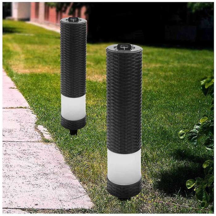 2 Pack Solar Path Lights Outdoor,LED Decorative Landscape Lighting,Garden Lights for Pathway Walkwa