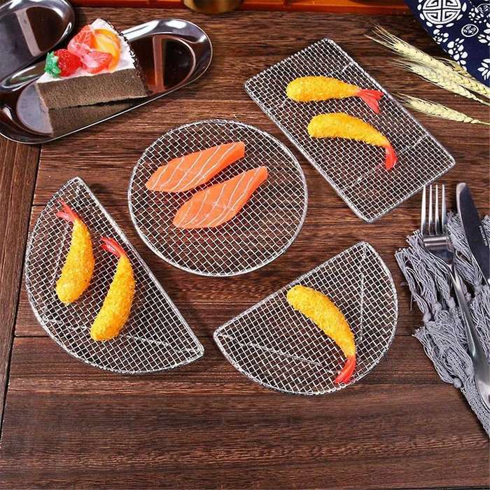 2 Pack Stainless Steel BBQ Mesh Outdoor BBQ Accessories BBQ Cooling Rack BBQ Mesh Mat BBQ Mesh