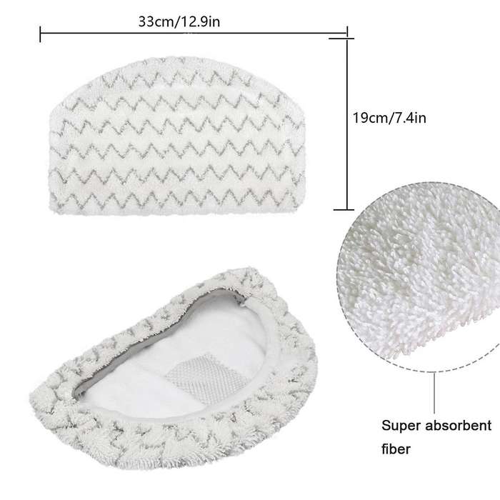 2 Pack Steam Mop Replacement Pads Compatible for Powerfresh Steam Mop 1940 1806 1544 1440 2075A 2685
