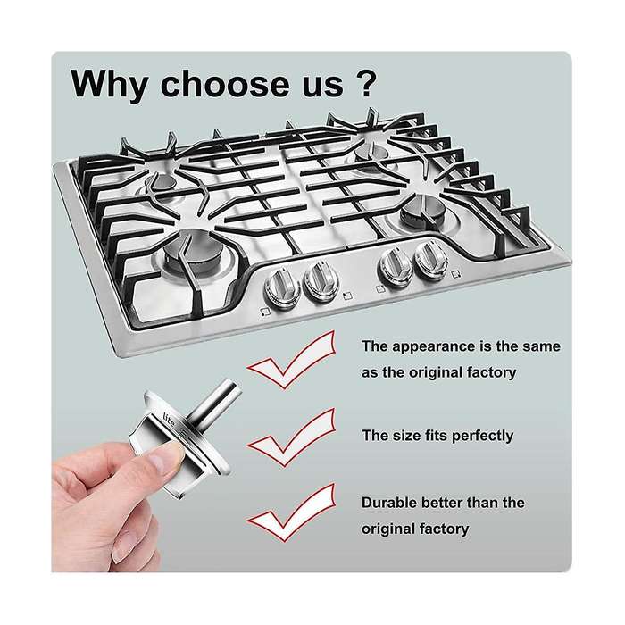 2 Pack Upgrade 5304525746 Burner Knob for ,gas Range Knobs,gas Stove Parts, Replace Control Knob 53