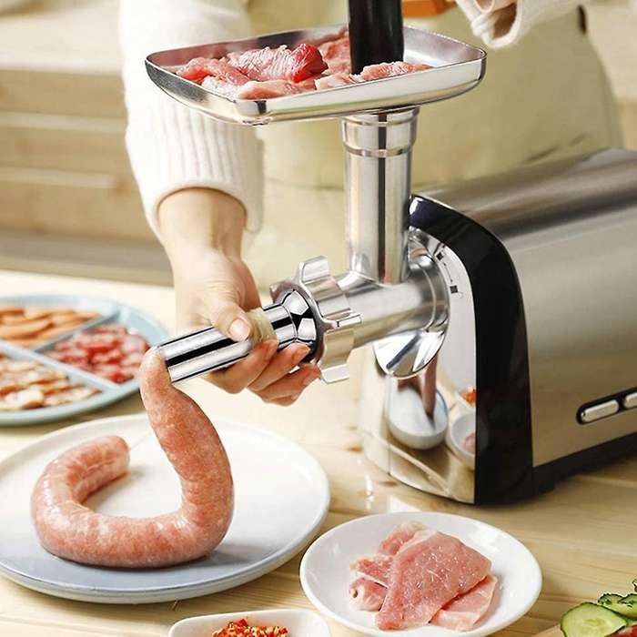 2 Pcs / Set Sausage Stuffer Kit Sausage Funnel Attachment Stainless Steel Tubes Funnel Kitchen Tool