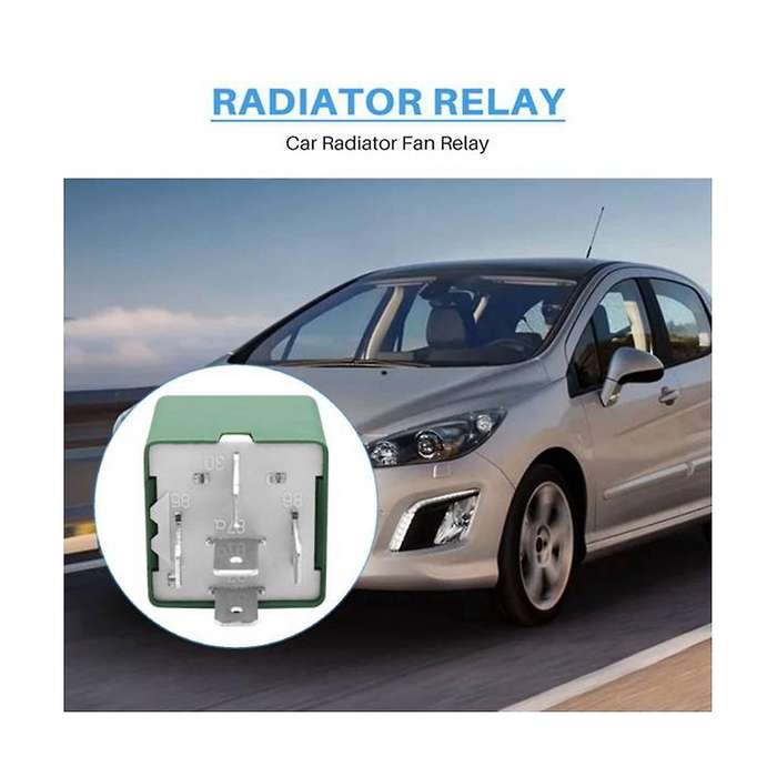 2 Pcs 12V 35A 5 Pins Cooling Radiator Fan Relay Green 6547TX for 206 207 306 307 406 407 807