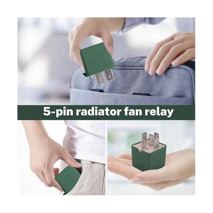 2 Pcs 12V 35A 5 Pins Cooling Radiator Fan Relay Green 6547TX for 206 207 306 307 406 407 807