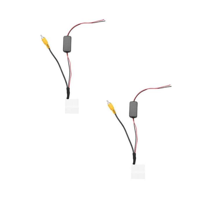 2 Pcs 24 Pin Car Camera Adapter Connector Wire Reversing Camera to Gps Head Unit Cable for Kluger