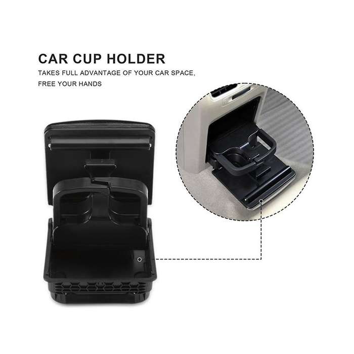 2 Pcs 2018 Black Central Armrest Rear Cup Holder for 5 Golf 5 6 Rabbit